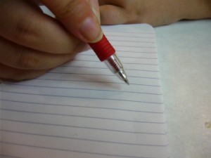 Writing on a Notepad